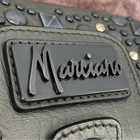 Marciano Bags Pewter Studded Clutch Wristlet - Picture 2 of 9